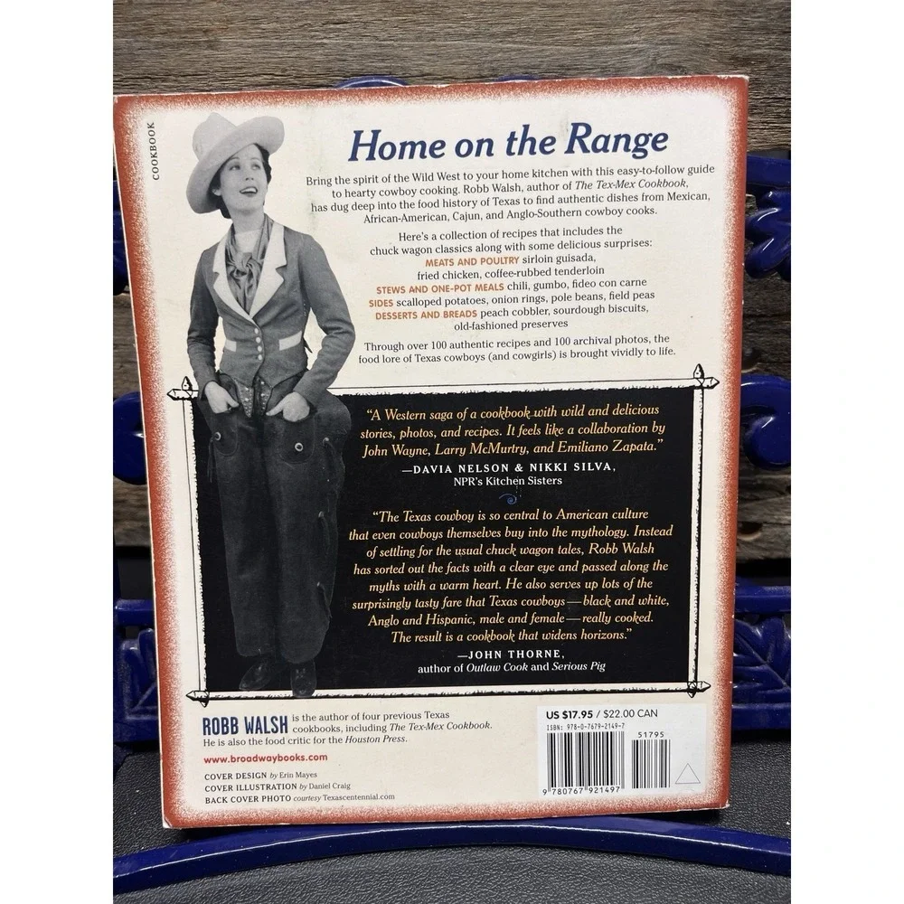 The Texas Cowboy Cookbook: A‎ History in Recipes and Photos first edition PB